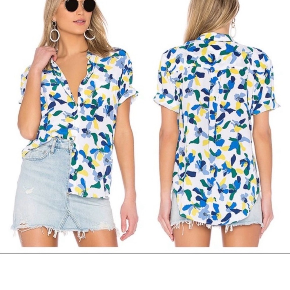 Equipment Silk Floral Print Betty Top